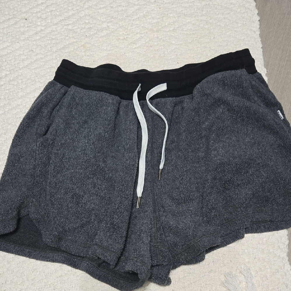 Cozy Gray Shorts with Black Waistband